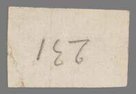 L 01410
<br/>
Label met opschrift
<br/>
<em>Escher von der Linth, Johannes Conrad (1767-1823)</em>